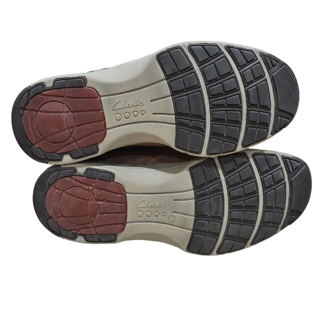 Clarks 1825 Skyward Free Men's Brown Leather Active Loafers Shoes‎ Brown Sz 11 M